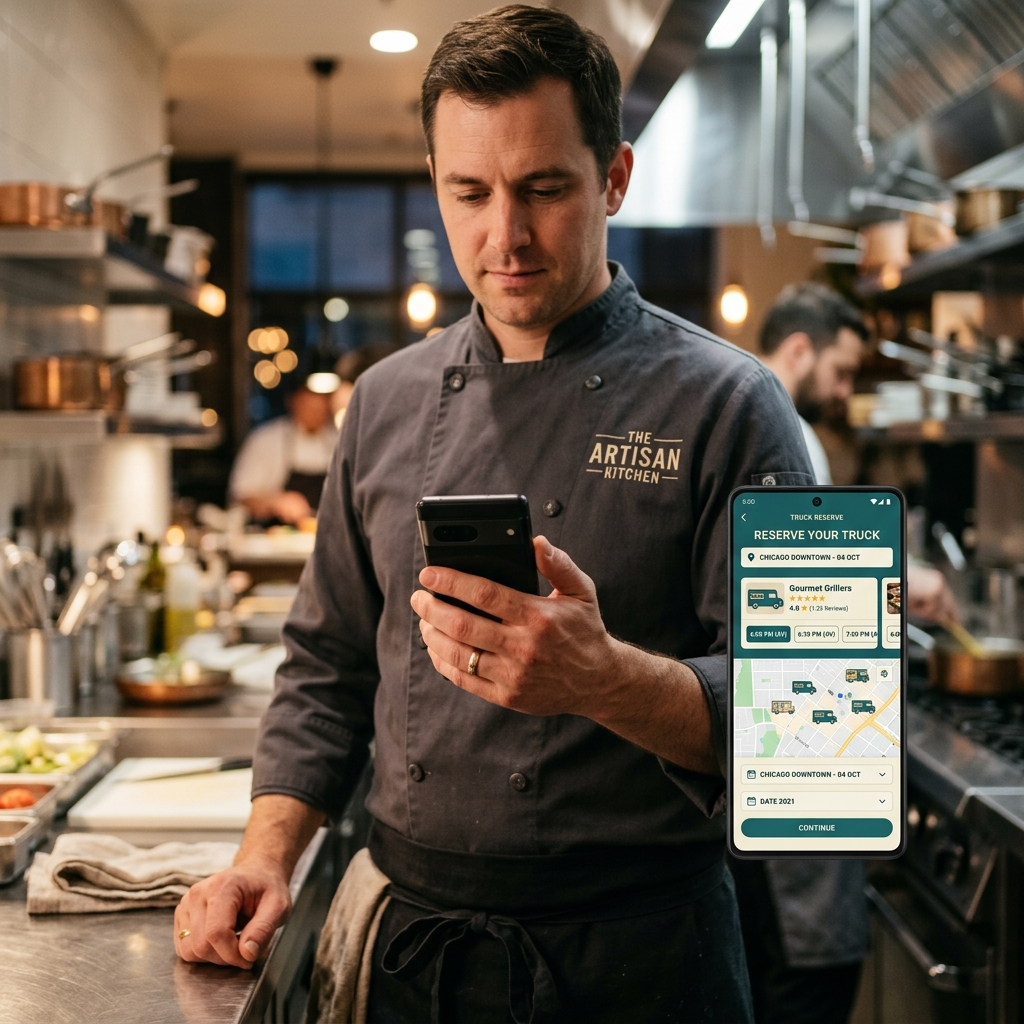 Interface Vroom'Eat sur mobile